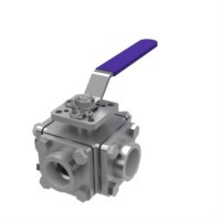 Kogelkraan RVS316 S350D 3-weg